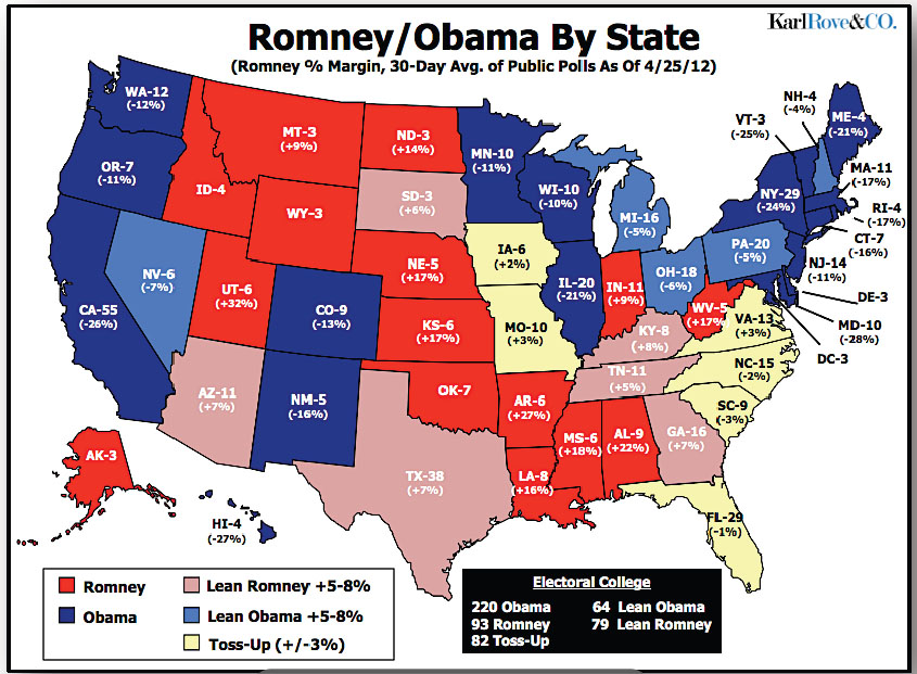 Karl Rove: Obama Leads Electoral College Race Over Romney | LifeNews.