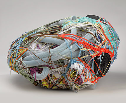 objects artist wrapping scott judith fiber untitled works bound 2004 sculpture lifenews brooklyn museum found sculptures feminist her syndrome down