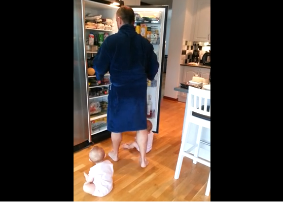 Dad Learns It's Double Trouble Making Breakfast For Adorable Twin ...