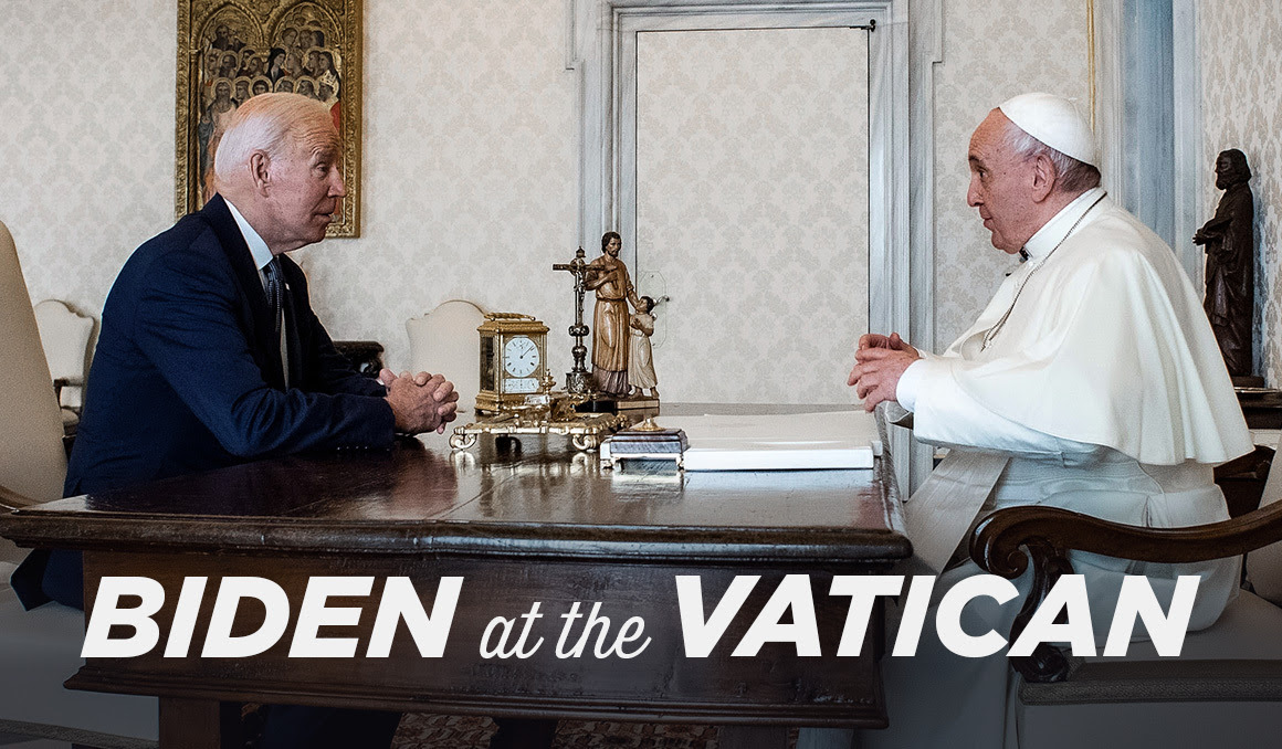 President Biden with Pope Francis at Vatican