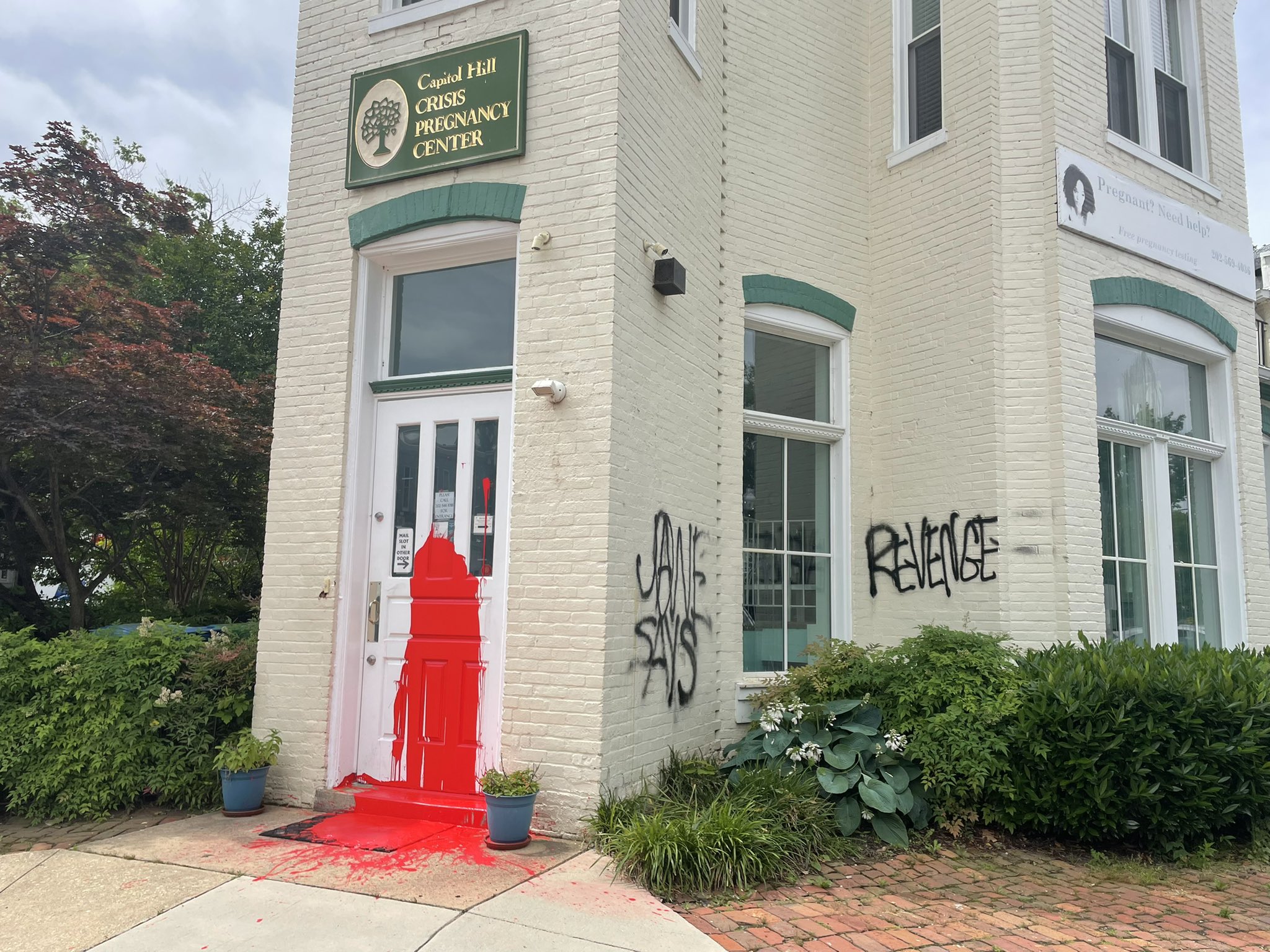 Abortion Activists Trash Pregnancy Center: Dump Paint on Door, Egg Windows, Write "Revenge" on Wall - LifeNews.com